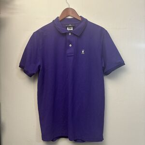 Psycho Bunny Purple Polo Size 5, Pima Cotton Mens Shirt (JE)